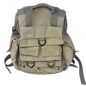 National Geographic Earth Explorer Med Canvas Rugged Travel NG5160 Tan Beige